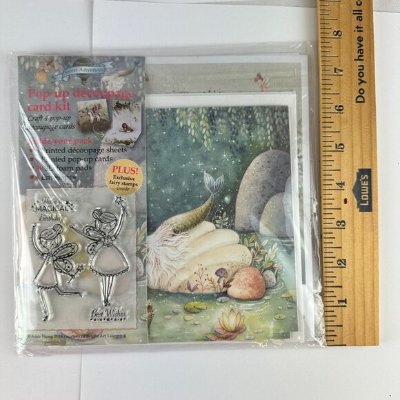 Sweet Adornments Pop-Up Decoupage Card Kit With Exclusive Fairy Stamps - Picture 3 of 3